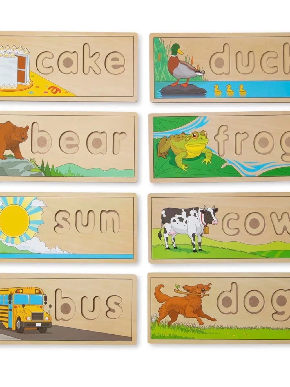 Bundle Melissa & Doug Wooden Alphabet puzzle and see and spell puzzle toy